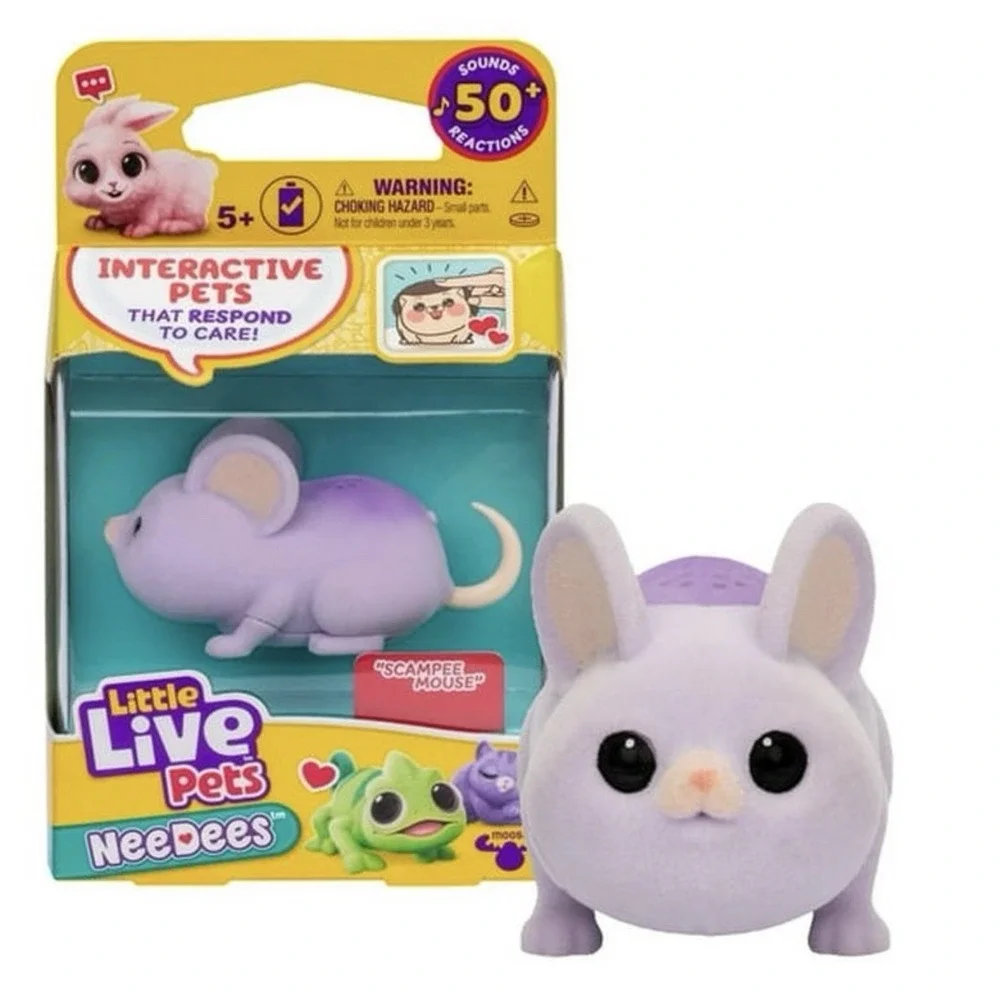 2024 Little Live‎ Pets NeeDees SCAMPEE MOUSE Interactive Pets Collectible Toy